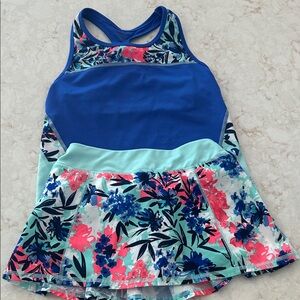 Gymboree Blue and Floral Tank Dress